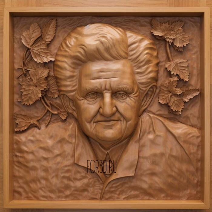 Maria Montessori 4 stl model for CNC